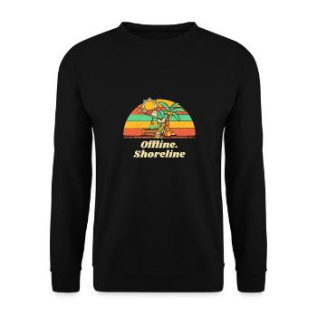 Offline Shoreline Beach Family Ocean Relatives - Unisex Pullover - Schwarz - Vorne - Alina (178cm) & Michal (187cm)