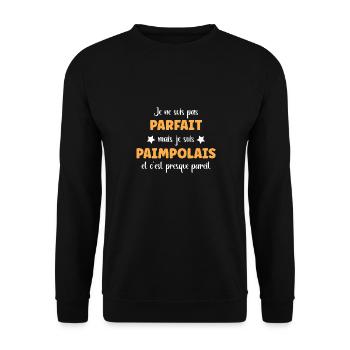 Je ne suis pas parfait mais Paimpolais - Sweat-shirt Unisexe - noir - Devant - Alina (178cm) & Michal (187cm)