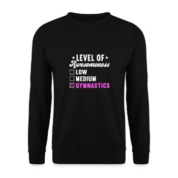 Akrobat Turner Gymnastik Turnen Tumbling - Unisex Pullover - Schwarz - Vorne - Alina (178cm) & Michal (187cm)