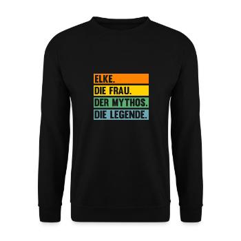 Elke - Unisex Pullover - Schwarz - Vorne - Alina (178cm) & Michal (187cm)