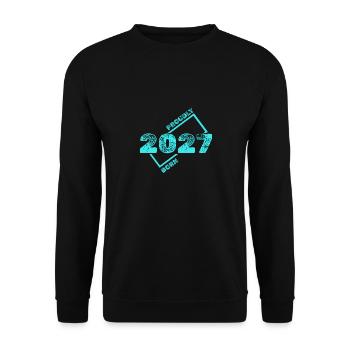 Né en 2027 - Sweat-shirt Unisexe - noir - Devant - Alina (178cm) & Michal (187cm)