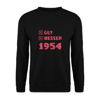 Besser 1954 - Unisex Pullover - Schwarz - Vorne - Alina (178cm) & Michal (187cm)