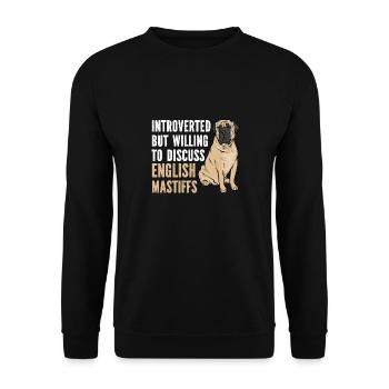 Mastiff Dog Old English Mastiff - Unisex Sweatshirt - black - Front - Alina (178cm) & Michal (187cm)