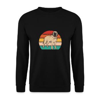 Mastiff Dog Old English Mastiff - Unisex Sweatshirt - black - Front - Alina (178cm) & Michal (187cm)