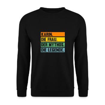 Karin - Unisex Pullover - Schwarz - Vorne - Alina (178cm) & Michal (187cm)
