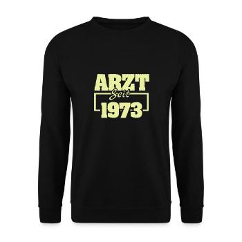 Ärztin 1973 - Unisex Pullover - Schwarz - Vorne - Alina (178cm) & Michal (187cm)