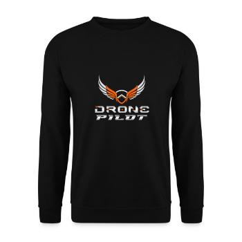 Drone Drones Drone Flight Drone Pilot - Unisex Sweatshirt - black - Front - Alina (178cm) & Michal (187cm)