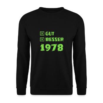 Besser 1978 - Unisex Pullover - Schwarz - Vorne - Alina (178cm) & Michal (187cm)