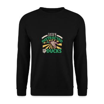 Duck Hunt Duck Hunter Bird Hunting Duck Hunting - Unisex Sweatshirt - black - Front - Alina (178cm) & Michal (187cm)