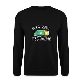 Garbage trucks, garbage day, garbage collection - Unisex Sweatshirt - black - Front - Alina (178cm) & Michal (187cm)