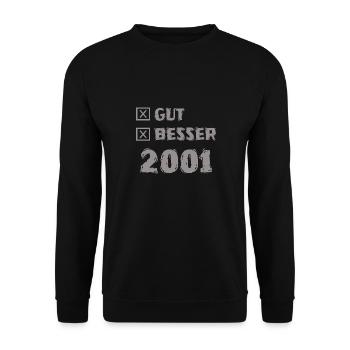 Jahr 2001 - Unisex Pullover - Schwarz - Vorne - Alina (178cm) & Michal (187cm)