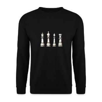 Échecs - Sweat-shirt Unisexe - noir - Devant - Alina (178cm) & Michal (187cm)