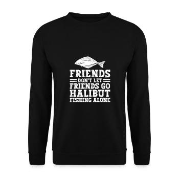 Accessoires de pêche à la canne à pêche au flétan pêcheur de flétan - Sweat-shirt Unisexe - noir - Devant - Alina (178cm) & Michal (187cm)