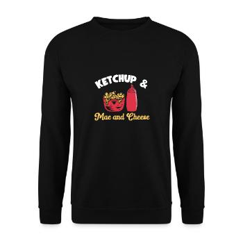 Macaroni Cheese Lover Mac And Cheese - Unisex Sweatshirt - black - Front - Alina (178cm) & Michal (187cm)