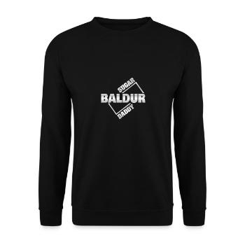 Sugar für Baldur Sugardaddy Daddy - Unisex Pullover - Schwarz - Vorne - Alina (178cm) & Michal (187cm)