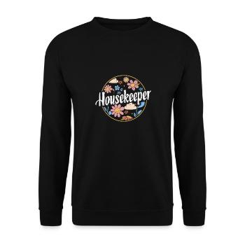 Aide domestique, femme de ménage, femme de ménage - Sweat-shirt Unisexe - noir - Devant - Alina (178cm) & Michal (187cm)