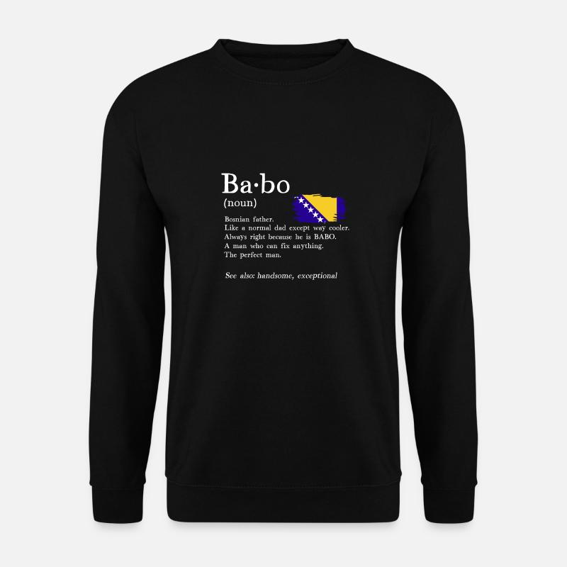 Bosnien und Herzegowina Flagge Bosnien - Unisex Pullover - Schwarz