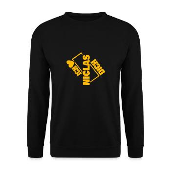 Niclas als Couple - Unisex Pullover - Schwarz - Vorne - Alina (178cm) & Michal (187cm)