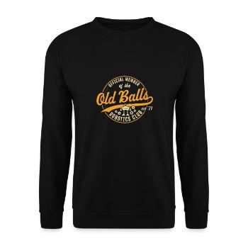 Droid Builder Official Member Of The Old Balls Rob - Unisex Pullover - Schwarz - Vorne - Alina (178cm) & Michal (187cm)