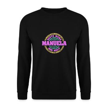 Mutter Manuela - Unisex Pullover - Schwarz - Vorne - Alina (178cm) & Michal (187cm)