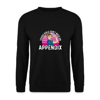 Appendectomy Appendicitis - Unisex Sweatshirt - black - Front - Alina (178cm) & Michal (187cm)