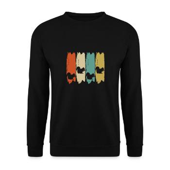 Forest Animal Vintage Rodent Squirrel Lover Retro - Unisex Sweatshirt - black - Front - Alina (178cm) & Michal (187cm)