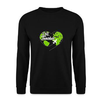 Lehrkraft Englisch Zweitsprache Fremdsprache - Unisex Pullover - Schwarz - Vorne - Alina (178cm) & Michal (187cm)