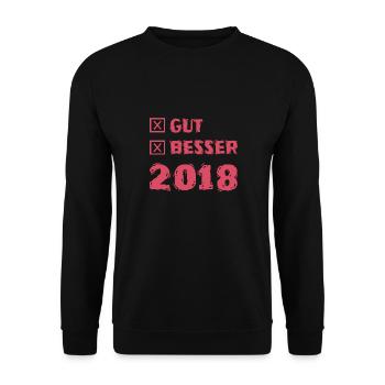 2018 - Unisex Pullover - Schwarz - Vorne - Alina (178cm) & Michal (187cm)