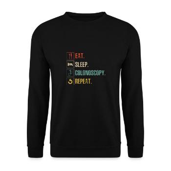 Gastroenterologie Endoskopie Koloskopie - Unisex Pullover - Schwarz - Vorne - Alina (178cm) & Michal (187cm)