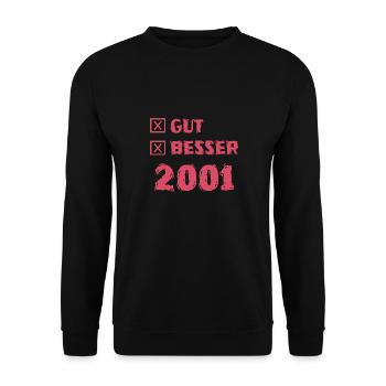 Besser 2001 - Unisex Pullover - Schwarz - Vorne - Alina (178cm) & Michal (187cm)