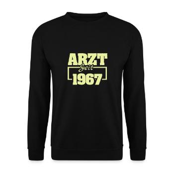 Chefarzt 1967 - Unisex Pullover - Schwarz - Vorne - Alina (178cm) & Michal (187cm)