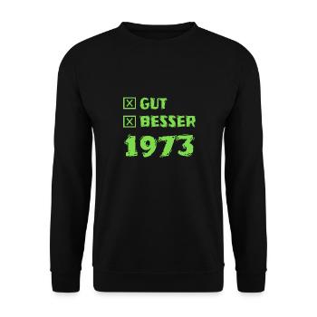 Besser 1973 - Unisex Pullover - Schwarz - Vorne - Alina (178cm) & Michal (187cm)