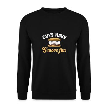 S'more Campfire Marshmallow Camping - Unisex Sweatshirt - black - Front - Alina (178cm) & Michal (187cm)