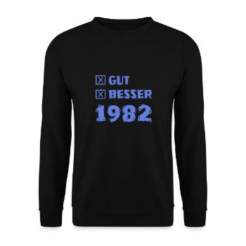 Besser 1982 - Unisex Pullover - Schwarz - Vorne - Alina (178cm) & Michal (187cm)