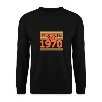 im 1970 - Unisex Pullover - Schwarz - Vorne - Alina (178cm) & Michal (187cm)
