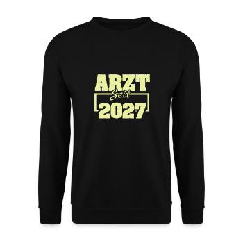 Arzt 2027 - Unisex Pullover - Schwarz - Vorne - Alina (178cm) & Michal (187cm)
