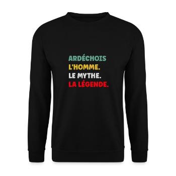 Ardéchois - Sweat-shirt Unisexe - noir - Devant - Alina (178cm) & Michal (187cm)