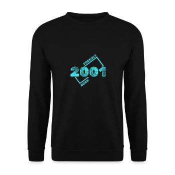 Geschenkidee 2001 - Unisex Pullover - Schwarz - Vorne - Alina (178cm) & Michal (187cm)