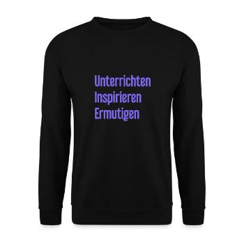 Teaching Inspiring Encouraging - Unisex Sweatshirt - black - Front - Alina (178cm) & Michal (187cm)