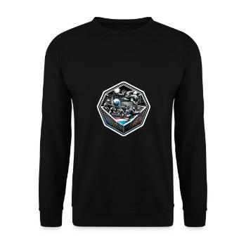 Gaga Ball Dodgeball Hexagon Pit Sport Team Game - Unisex Sweatshirt - black - Front - Alina (178cm) & Michal (187cm)