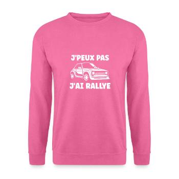 Humour pilote de rallye - Sweat-shirt Unisexe - rose - Devant
