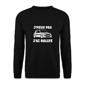 Humour pilote de rallye - Sweat-shirt Unisexe - noir - Devant - Alina (178cm) & Michal (187cm)