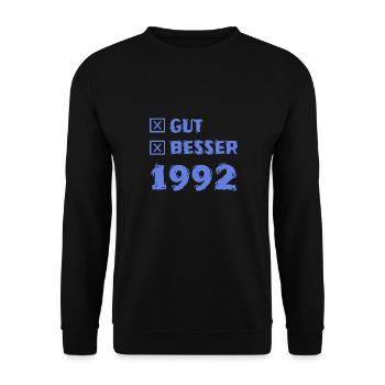 1992 - Unisex Pullover - Schwarz - Vorne - Alina (178cm) & Michal (187cm)