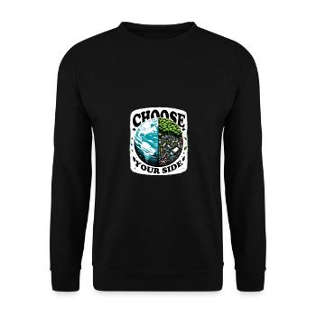 Anti Littering No Environment Recycle Trash - Unisex Pullover - Schwarz - Vorne - Alina (178cm) & Michal (187cm)