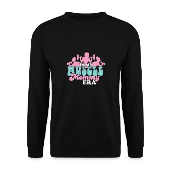 In My Muscle Mommy Era Personal Trainer Mom - Unisex Sweatshirt - black - Front - Alina (178cm) & Michal (187cm)