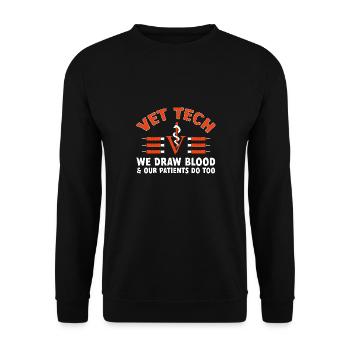 Vet Tech Veterinärmedizin Veterinärtechniker - Unisex Pullover - Schwarz - Vorne - Alina (178cm) & Michal (187cm)