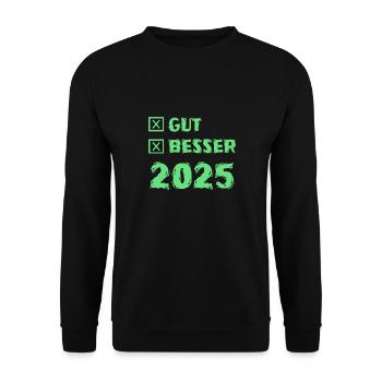 2025 - Unisex Pullover - Schwarz - Vorne - Alina (178cm) & Michal (187cm)