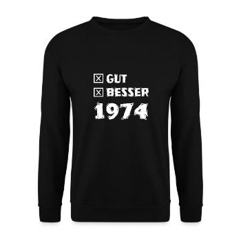 Gut 1974 - Unisex Pullover - Schwarz - Vorne - Alina (178cm) & Michal (187cm)