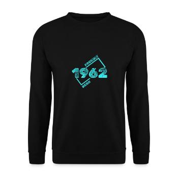 1962 - Unisex Pullover - Schwarz - Vorne - Alina (178cm) & Michal (187cm)