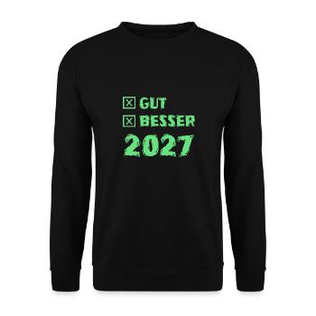2027 - Unisex Sweatshirt - black - Front - Alina (178cm) & Michal (187cm)